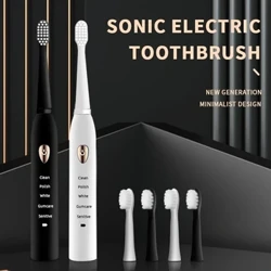 Fusi nifo Eletise Matutua Matutua 5-gear Mode USB Charging 4 lanu IPX7 Waterproof Ultrasonic Rechargeable Hair Soft pulumu nifo.