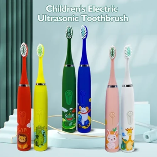 Izingane Isixubho Sogesi Esine-Replace Brush Heads Yezingane Ibhulashi Lamazinyo Lekhathuni I-Ultrasonic Sonic Electric Toothbrush Head