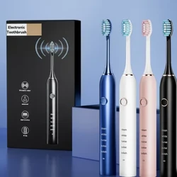 Sonic Elektrik Ulular Diş Çotgasy 4 çalyşýan çotga kellesi 5 reesim we 3 intensiwlik 2 minutlyk akylly taýmer