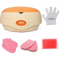 Paraffin Wax Heizung fir Hand Fouss Therapie Bad Wax Pot Warmer Schéinheetssalon Spa Hautfleegmaschinn mat Handschuhe Bootie Mitts