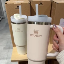 30 oz/40 oz Stanley Adventure Quencher H2.0 pohár fogantyúval, rozsdamentes acél vákuumszigetelt autós bögre termikus jeges utazási csésze