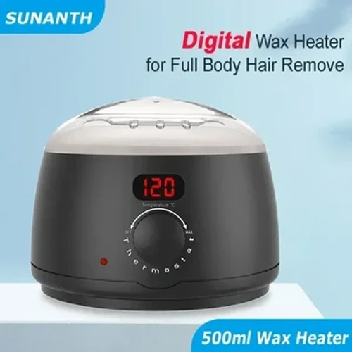 Mesin Pemanas Lilin Penghilang Rambut dengan Layar Tampilan Digital Depilatory Lilin Keras Meleleh Warmer Parafin Waxing Kacang Epilator