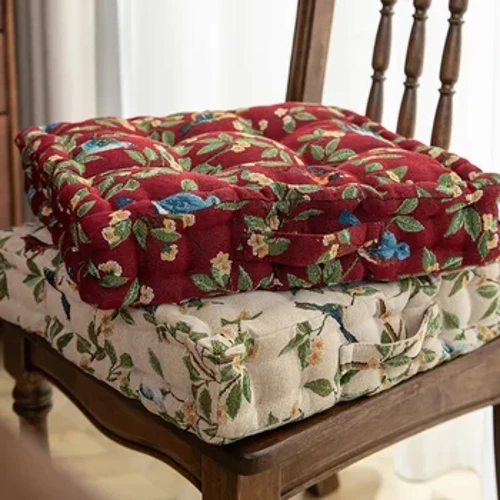 Vintage Moethus Americanaidd Pleated Sedd Sgwâr Clustog Clustog Gobennydd Taflwch Soffa Addurn Cartref Cojines Redondo Coussin