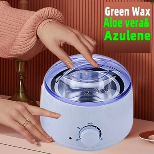 ʻOmaomao ʻōmaʻomaʻo no ka hoʻoheheʻe ʻana i nā mīkini mea hoʻomehana no ka wehe ʻana i ka lauoho ʻo Parafina Depilatory Pot Professional Wax Warmer Wax Melter.