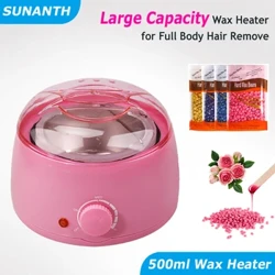 500ml Big Wax Heater Pot for Hårfjerning Parafin Heater Voksing Varmer Depilatory Epilator Voks-smeltemaskin for voksbønner