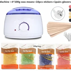 Elektrische ontharingswas-verwarmer wasbonen 10 stuks houten stickers ontharingssets waxkit cera depilator