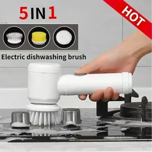 Cầm Tay Điện Rửa Bàn Chải Nhà Bếp Máy Rửa Bát Bồn Tắm Scrubbe 5in1 Đa Năng Hộ Gia Đình Vệ Sinh Dụng Cụ Đánh Bóng Nóng