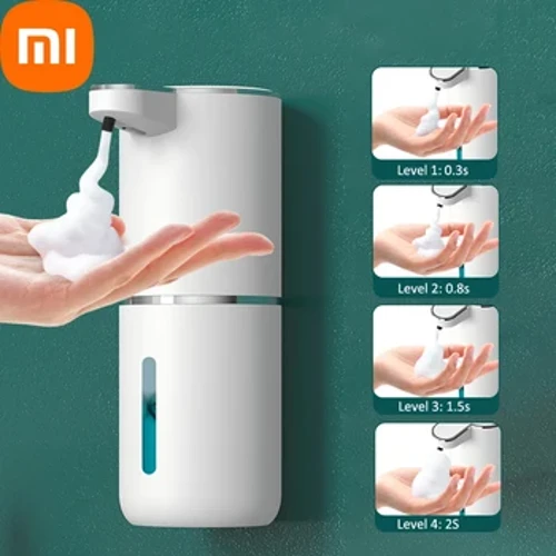 Xiaomi 380ML Dosbarthwr Sebon Ewyn Awtomatig Ystafell Ymolchi Peiriant Golchi Dwylo Smart Gyda USB Codi Tâl Deunydd ABS Gwyn o Ansawdd Uchel