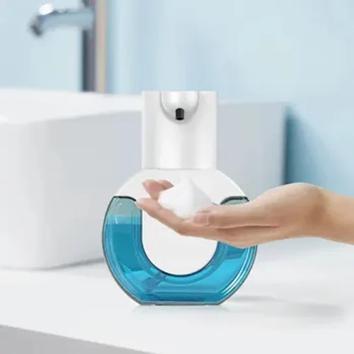 Dispenser Sabun Cerdas 420ml Sensor Gerak Tanpa Sentuhan Piranti Cuci Tangan Piranti Dispenser Sabun Cair Dipasang ing Dinding Model Cairan/Busa