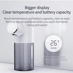 Distributeur de savon domestique à détection de mousse, chargement de téléphone portable, affichage LED, détection automatique, lavage des mains sans contact