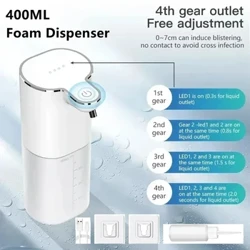 P9 Automatic Foam Soap Dispenser 400ml Banyo Smart Washing Hand Machine na May USB Charging 2 In 1 Desktop Wall Hanging