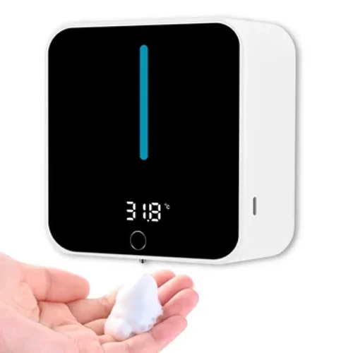 LED Temperatur Display Vægmontering Automatisk Skum Sæbe Dispensere 400ml Elektrisk Berøringsfri Badeværelse Smart Vaskemaskine Håndmaskine
