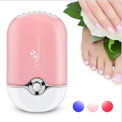Pepa Paʻipaʻi ʻO USB hou ʻo Ea Hoʻopuʻi ʻia ʻo USB Hoʻopā ʻana i ka Makahulu ʻO ka lauoho hoʻoheheʻe lauoho Portable Nail Polish Quick Dry Pocket Cooling Fan