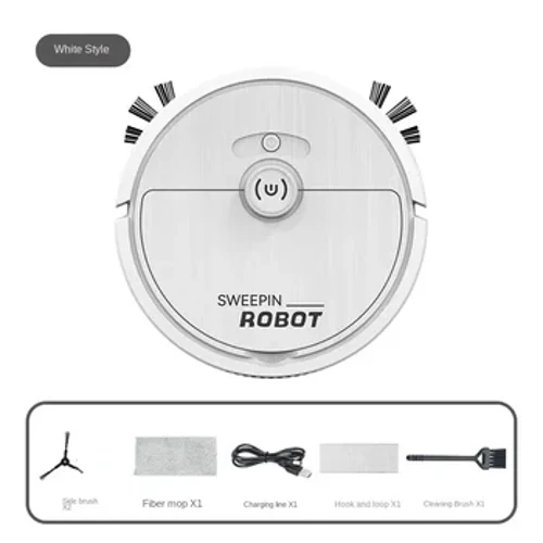 Trys viename naujas robotas valiklis Šlavimo siurblys Valymo mašina Buitinė technika Virtuvės Robotai Elektrinė grindų šluostė