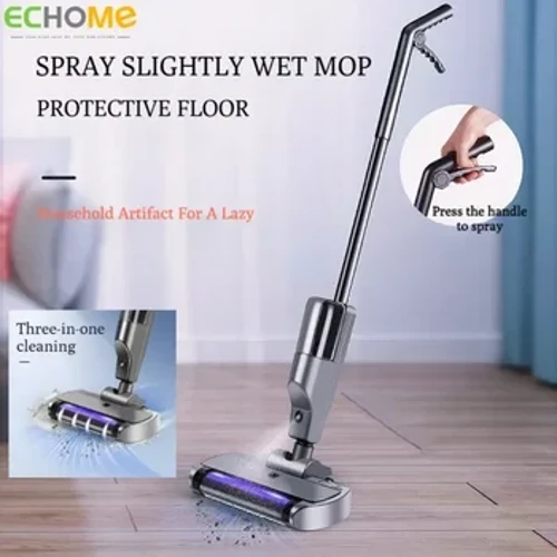 ECHOME Wireless Elektresch Floor Mops Naass Trocken Dual Notzung Haushalt Sweep and Drag Integréiert Wäschmaschinn Handfräi Rotéierend Mop