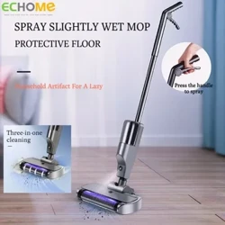 ECHOME Lavapavimenti Elettrici Senza Fili Wet Dry Doppio Uso Domestico Sweep and Drag Lavatrice Integrata Lavapavimenti Rotante a Mani Libere