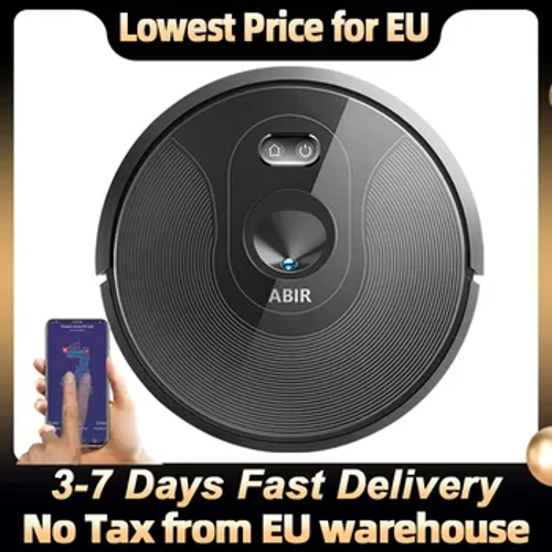 ABIR X6 Robot Vacuum Cleaner, Navigasi Visual, APP Virtual Barrier, 6000PA Suction, Smart Home Mop, Lantai Karpet Cuci Alat