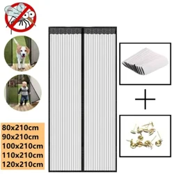 Uusi magneettinen hyttysverkko Summer Anti Bug Fly oviverhot verkko automaattisesti sulkeutuva oviverho Olohuoneen makuuhuoneen verho
