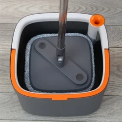Без ръце Lazy Squeeze Spin Mop с кофа Автоматичен Magic Floor Mop Нано микрофибърна кърпа Самопочистващ се квадратен моп