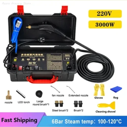 110/220V 3000W aukštos temperatūros garų valiklis angliškai skydinis šarminis dezinfekcinis valiklis, skirtas oro kondicionavimui virtuvės gaubtu