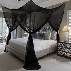 Gợi Cảm Lưới Chống Muỗi Cung Điện 4 Cửa King/Queen Kích Thước Đôi Nhà Giường Đơn Ngăn Chặn Côn Trùng Ngoài Trời Vuông Grace Trắng Tán lưới