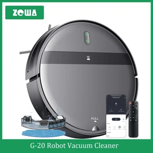 Robot Vacuum Cleaner Ta'avale Ta'avale 6000Pa Malosiaga App Pulea Vai Su'e Su'e Su'e Robot Vacuum Clean Salu Eletise