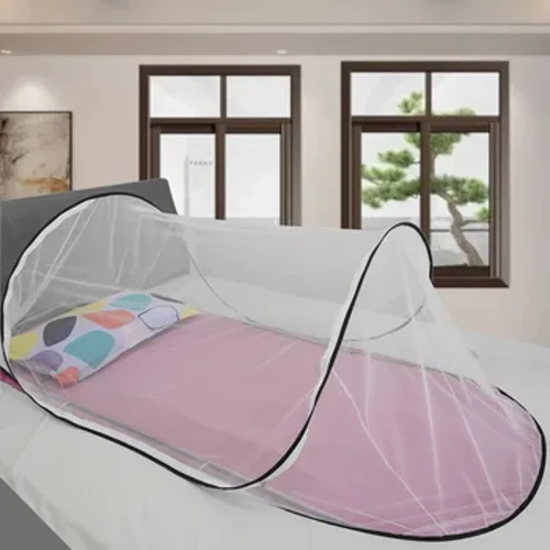 Mosquitera para acampar en dormitorios individuales, sin instalación, plegable y portátil, con malla cifrada y mosquitera ajustable