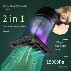 Electric Mite Remover Wireless Vacuum Cleaner Portable Handheld UV 15000Pa Sweeper Dust Cleaning Machine para sa Home Pet Car 무선청소기