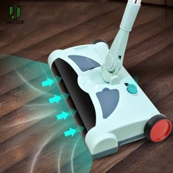 UNTIOR Electric Floor Sweeper Cleaner Vacuum Rechargeable Wireless Hand Push Vacuum Cleaner Rumah Tangga Listrik Pel Sapu Robot
