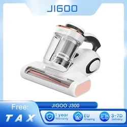 JIGOO J300 Lua-Cup Smart Mite Cleaner Bed Vacuum Cleaner 13KPa Suction UV Light Ultrasonic Tech 99.9% Ave'esea Mites 0.5L Pefu