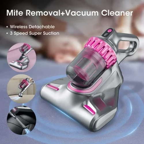 10000pa Vacuum Cleaner Penghapusan Tungau Nirkabel UV Sterilisasi Dilepas 3 in 1 Vacuum Cleaner Debu Cleaner Filter kanggo omah