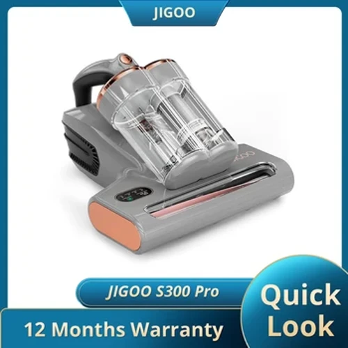 JIGOO S300 Pro Dual-Cup Smart Miderens Støvmidesensor 13KPa Ultrasonic Tech Multi-Directional Opvarmning 99,9 % Midefjernelse