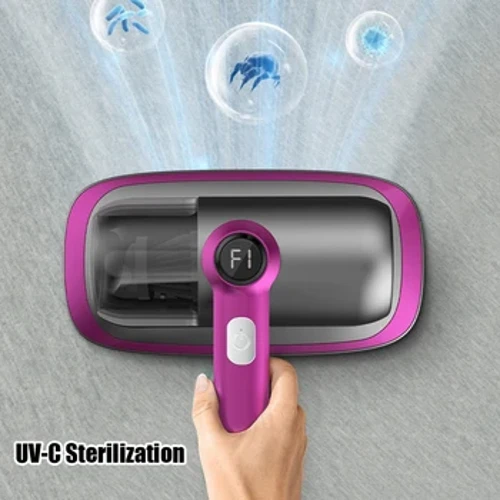 Fholúis Tochta Glantóir Gan sreang UV Leaba Fholúis Glantóir Ilfheidhme UV Mite Remover 2 Giar LCD Taispeáin le haghaidh Pillow Tochta Leaba