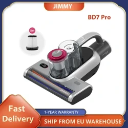 Jimmy BD7 Pro Pembersih Vakum Anti-Kutu, Inlet Suction 245mm, Piala Ganda Tanpa Kabel, Cangkir Debu 0.5L, Sensor Debu Cerdas, Layar LED