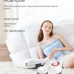 110V / 220V Handheld Vakuum Mite Remover mat UV Liicht a Hot Air Entfeuchtung, Eliminéiert Staubmilben a Bakterien einfach
