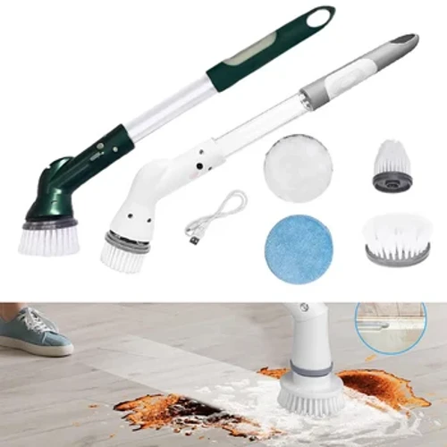 Multifunktionell Wireless Elektresch Botzen Pinsel Stot Kichen Buedzëmmer Pinsel USB Handheld Rotatioun Botzen Tools