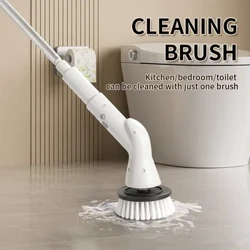 6 in 1 Scuab Glanadh Leictreach Gan sreang Spin Leictreach Glanadh Scrubber Cith Glanadh Scuab Gadgets Glanadh Seomra Folctha Cistine