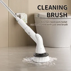 6 an 1 elektresch Botzen Pinsel Fënster Mauer Cleaner elektresch Turbo Scrub Pinsel Rotéierend Scrubber Kichen Buedzëmmer Botzen Tools