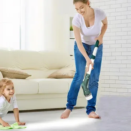 Elektrikli Sıkma Temizleyici Akülü Temizleme Fırçası 6 Yedek Fırça Başlıkları Kablosuz Küvet ve Fayans Scrubber Zemin Temizleme Aracı