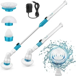 Cordless Spin Scrubber Adjustable Electric Cleaning Brush  Charging Clean Waterproof Cleaner Bathroom Kitchen Cleaning Tools Set