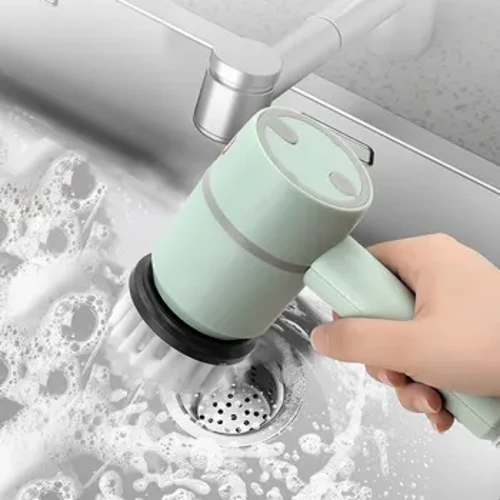 4 In 1 Uila Hoʻomaʻemaʻe Brush Multi-Functional Hoʻomaʻemaʻe lole Brush Household Automatic Handheld USB Charging Kitchen Bathroom