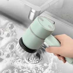 4 In 1 Uila Hoʻomaʻemaʻe Brush Multi-Functional Hoʻomaʻemaʻe lole Brush Household Automatic Handheld USB Charging Kitchen Bathroom