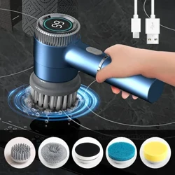 Wireless Elektresch Botzen Pinsel Nofëllbar Kichen Spullmaschinn Pinsel ipx5 Waasserdicht Buedzëmmer Botz Pinsel Botzen Tool