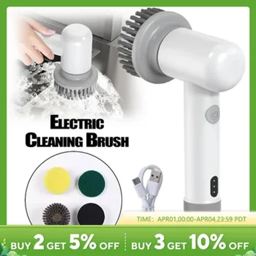 Điện Bàn Chải Làm Sạch Công Việc Nội Trợ Nhà Bếp Bàn Chải Rửa Bát Bồn Tắm Ngói Chuyên Nghiệp Bàn Chải Cọ Rửa Làm Sạch Sạc USB Chống Thấm Nước