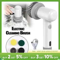 Điện Bàn Chải Làm Sạch Công Việc Nội Trợ Nhà Bếp Bàn Chải Rửa Bát Bồn Tắm Ngói Chuyên Nghiệp Bàn Chải Cọ Rửa Làm Sạch Sạc USB Chống Thấm Nước
