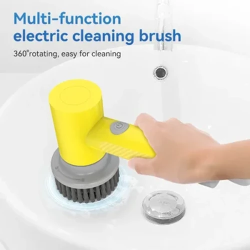 Sikat Pembersih Listrik Cuci Kamar Mandi Alat Pembersih Dapur USB 5-in-1 Handheld Bathtub Electric Cleaner Sink
