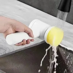 5 an 1 Elektresch Botzen Pinsel Buedzëmmer Wäsch Pinsel Kichen Botzen Tool USB Badewanne Pinsel Tool Fliesen Botzen Pinselen Wäschen