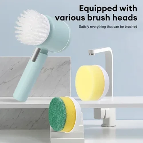 Wireless Elektresch Botzen Pinsel Kichen Spullmaschinn Biischt Spull Botzen Tool Toilette Dëppchen Botzen Elektresch Pinsel Haushaltsgeschir