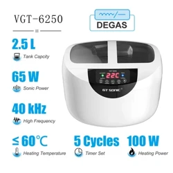 ʻO SKYMEN Digital Ultrasonic Cleaner ʻauʻau 2500ML no ka hale kīhini holoi i nā hua aniani Denture Tableware Jewelry Watch