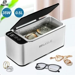 Ultrasonic Cleaner 35W Ultrasonic Brëller Schmuckreiniger 500ML Ultrasonic Botzmaschinn Ultraschall Wäschbad Fir Brëller